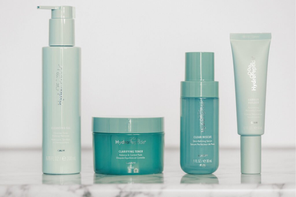 Four products from HydroPeptide to keep skin calm in winter.