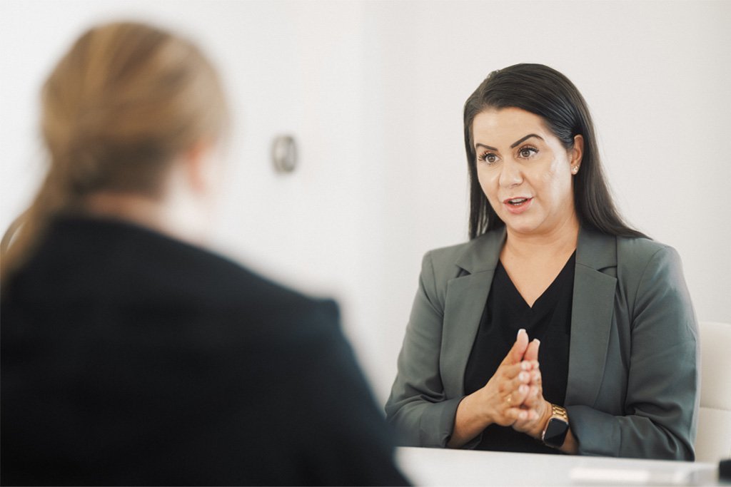 Dr Lauren informing a patient about the new Scottish aesthetic regulations.